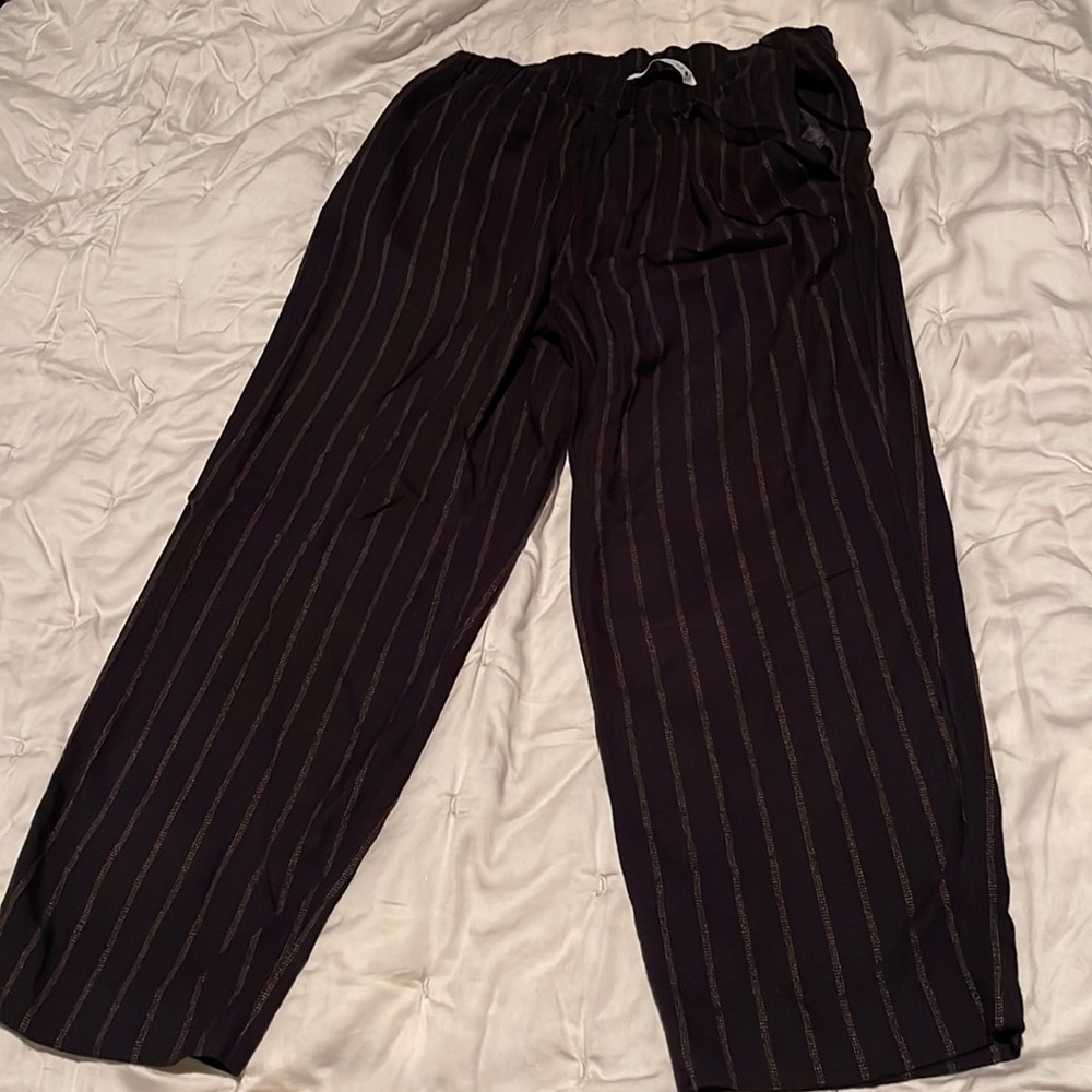 Zara women’s wide leg ankle cut loose pants